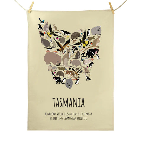 Tasmanian Wildlife Tea Towel